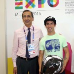 Marco Melandri e Giuseppe Sala a Expo Milano 2015