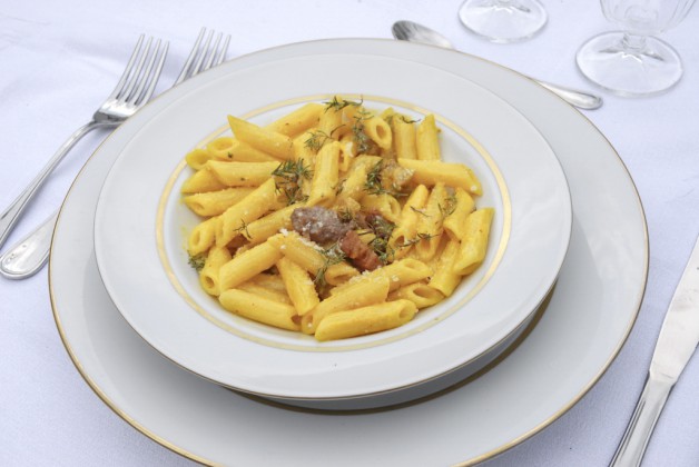 Penne allo zafferano - Sagra dei ceci e dello zafferano