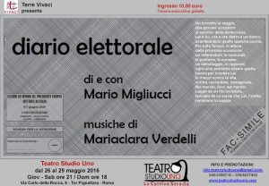 "Diario elettorale" @ Teatro Studio Uno | Roma | Lazio | Italia