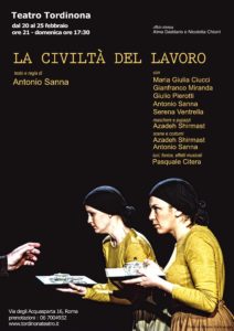 “La civiltà del lavoro” di Antonio Gavino Sanna al Teatro Tordinona