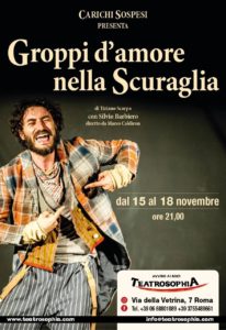 “Groppi d’amore nella scuraglia” di Tiziano Scarpa in scena al Teatrosophia